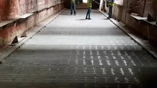 Grate clinker cooler working, trial run (part 1)