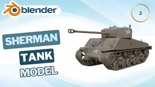 M4 Sherman Tank &ndash; Detailed 3D Model | Made in Blender