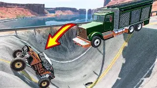 Cars vs Huge Pothole - 👀 BeamNG Drive | Smash Car 😃