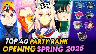 TOP 40 Anime Openings SPRING 2025 🌸 (Party Ranking) | Lesaron