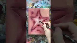 creepy painting idea 🔪🩸#art