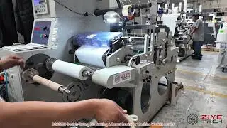 DES320D 2-Unit Rotary Die Cutter & Slitter Machine In Mexico, Making Perforation Line Label Roll