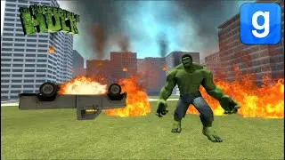 The Incedible Hulk Explosive Big Battle Hulk Not Happy Garry's Mod NPC Battles