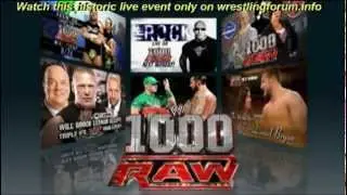 WWE Raw 1000th Episode Promo