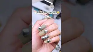 3d Gel Nail Art on Press On Nails🏐 #nails #nailsart #3dnailart #chromenails #fakenails #shorts