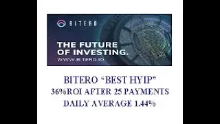 Crypto; Bitero.io best hyip, stats after 25 days.
