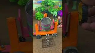 Mini Concrete Mixer & Sariya Work 🧱 | DIY Project#shorts#youtubeshorts