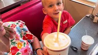William and mom at Johnny Rockets in Atlanta.