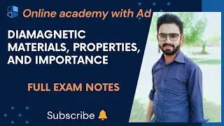 Diamagnetic materials||Diamagnetic materials in Urdu/Hindi||Classification of magnetic materials.