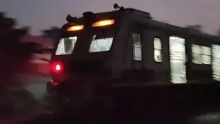 Action packed evening. Eastern railways' latest Bombardier rake meets an Oldie. LocalTrains crossing