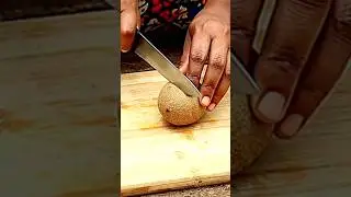 Black Sapote ASMR Cutting | Chocolate Pudding Flesh Reveal #asmr #satisfying #music