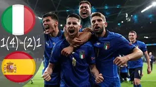 EPIC PENALTY THRILLER! Italy Beats Spain in Euro 2020 Semi-Final |All Goals & Shootout Drama|