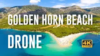 Zlatni Rat - Golden Horn Beach / Brač Island / DRONE 4K