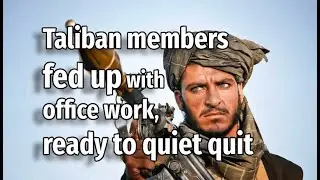 Taliban members fed up with office work, ready to quiet quit