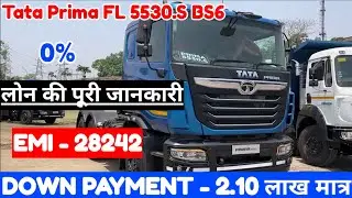 Tata Prima FL 5530.S BS6 Trailer truck price,Truck emi nikale,Down payment,Loan Truck finance kare