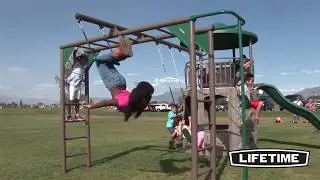Lifetime Adventure Tower Deluxe Swingset - Earthtone (90630) -  KitSuperStore.com