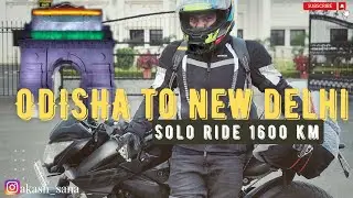 ODISHA TO NEW DELHI, SOLO RIDE 1600Km on Bajaj Pulsar NS200. Vlog-1