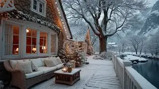 Snowy Day Jazz Music ~ Warm Cabin Ambiance & Cozy Winter Jazz Vibes