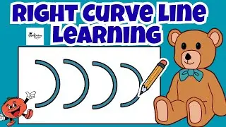 Right Curve Line Practice for kids | Improve Handwriting & Pen Control for kids.