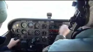 Sazena airport take-off and departure towards the east