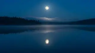 🌙 Relaxing Calm Music 2 Hours | Peaceful Night Lake