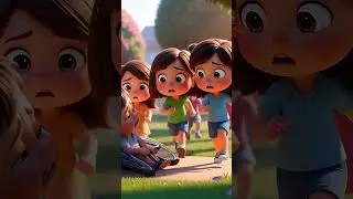 Kids Moral Story | Friends Help After Cycle Fall | Learn to Help Others #shorts #shortstoryforkids