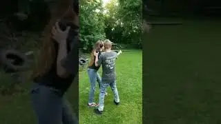 12 gauge 3 inch 1oz slug 115 pound girl in slow motion