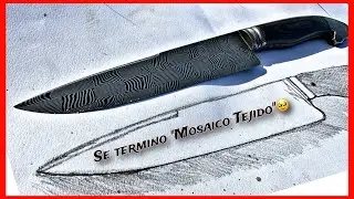 Damasco mosaico tejido 💣 y lo terminamos!! #cuchillo