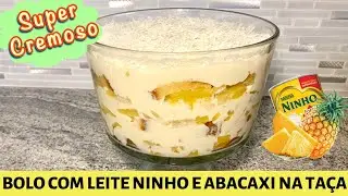 BOLO GELADO COM CREME DE LEITE NINHO E ABACAXI