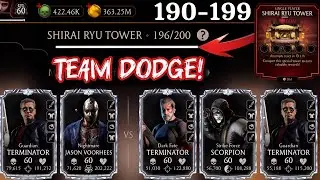 Dodge Team&rsquo;s Vs Fatal Shirai Ryu Tower Hard Match 190-199 Gameplay MK Mobile 2025
