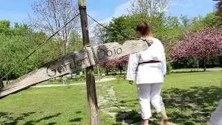 Training in a traditional style in the Garden Dojo