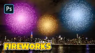 How to create FIREWORKS in photoshop | Urdu/Hindi