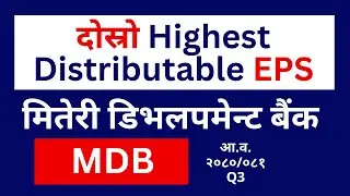 Miteri Development Bank MDB | 2nd Highest Dis. EPS Stock in Nepal Stock Market as of Q3 Report 2024