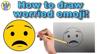 How to draw WORRIED EMOJI! *step by step*