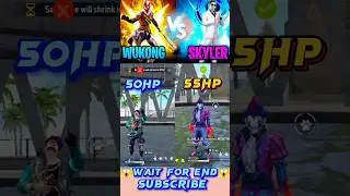 FREE FIRE MAX 🔥 WHO ARE THE BEST 👍 WUKONG VS SKYLER ABILITY TEST #shortsfeed #freefire #shorts