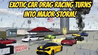 Greenville, Wisc Roblox l Lamborghini Drag Racing Rain STORM CRASH Update Roleplay