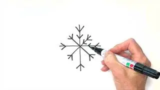 How to draw a Christmas snowflake - DIY kids crafts