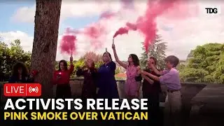 Vatican Protest Live: Activists Release Pink Smoke Over The Vatican in Protest at Male-only Conclave