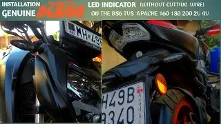 #KTM LED Indicators Installed On BS6 TVS Apache 160 4V without any wire cut#HowTo install Indicator