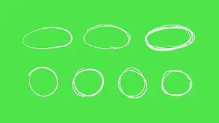 hand drawn circle green screen/ animation green screen/ doodle green screen