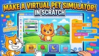 make a virtual pet simulator in Scratch