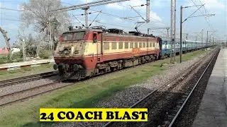 WAP1 Crowded 24 Coach Lucknow Delhi Gomti Intercity Blast Ajaibpur