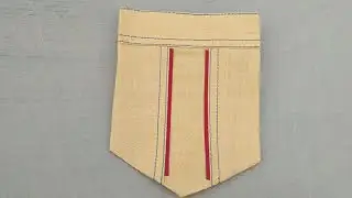 gents shirt piping pocket designs cutting and stitching easy way ! men shirt pocket