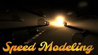 blender modeling in cycles, speed modeling lightbulb