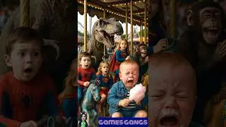 😜🤣 Забавное приключение со сладкой ватой с Динозавром и маленькими мстителями 🥳🥰🤣 #динозавр #мсти...