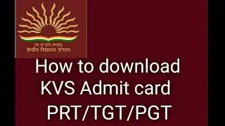 Kvs admit card aagya