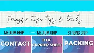 Budget Transfer Tape Ideas *MEDIUM AND STRONG GRIP* For Your Cricut Projects | Vinyl Transfer Hacks