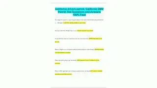 California drivers permit California DMV Permit Test Questions and Answers 100 Pass67