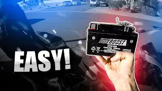How to Change YOUR Motorcycle Battery! [Motovlog 415]