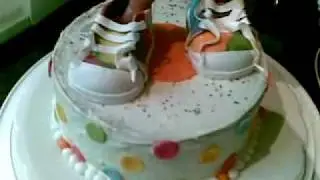 Fondant converse cake
